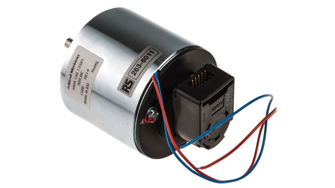 Servomotor RS PRO, 24 → 30 V., 30 W, 1.600 rpm, par máx. 36 Ncm, Ø de eje 6mm