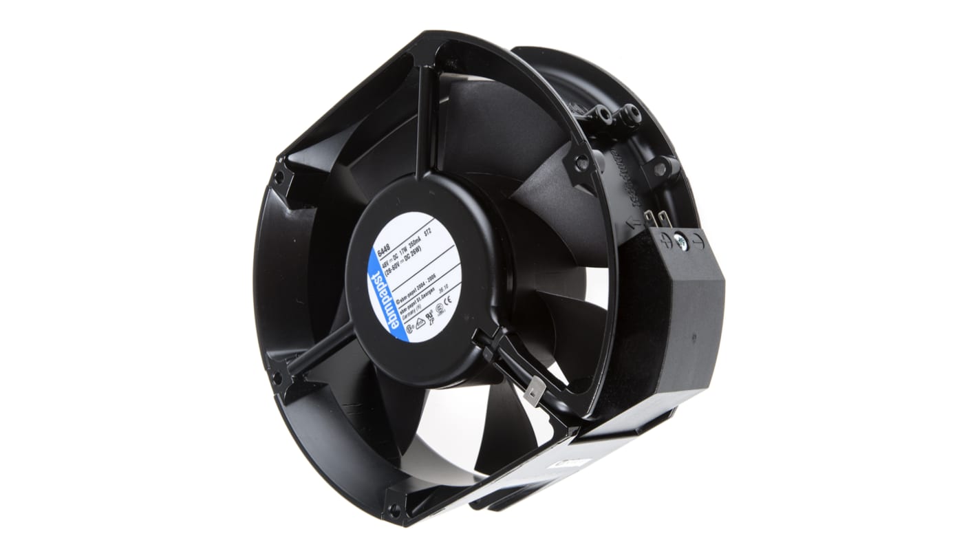 Ventilador Axial ebm-papst 6400 de 172 x 150 x 51mm, 48 V dc, 17W, 3400rpm, caudal 410m³/h, 57dB