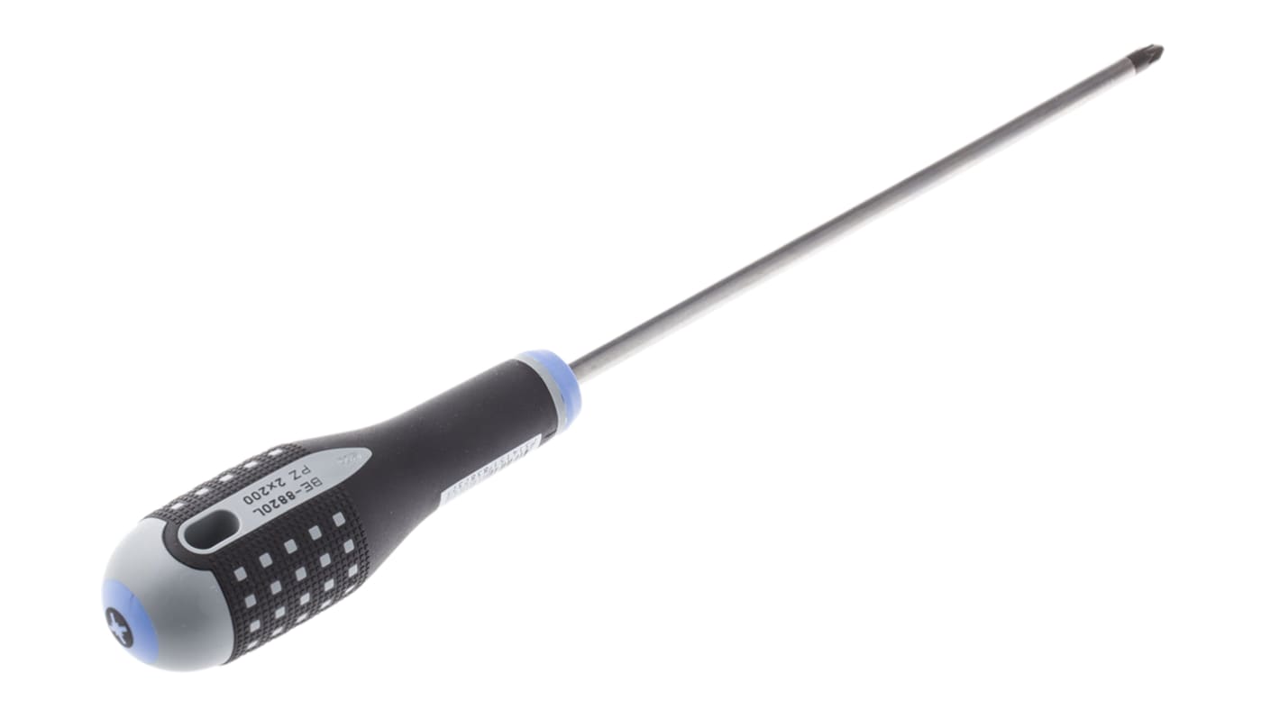 Bahco Pozidriv Screwdriver, PZ2 Tip, 200 mm Blade, 322 mm Overall