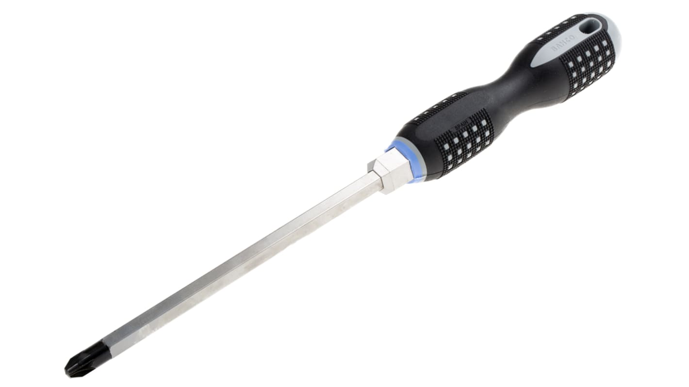 Bahco Pozidriv Screwdriver, PZ4 Tip, 200 mm Blade, 361 mm Overall