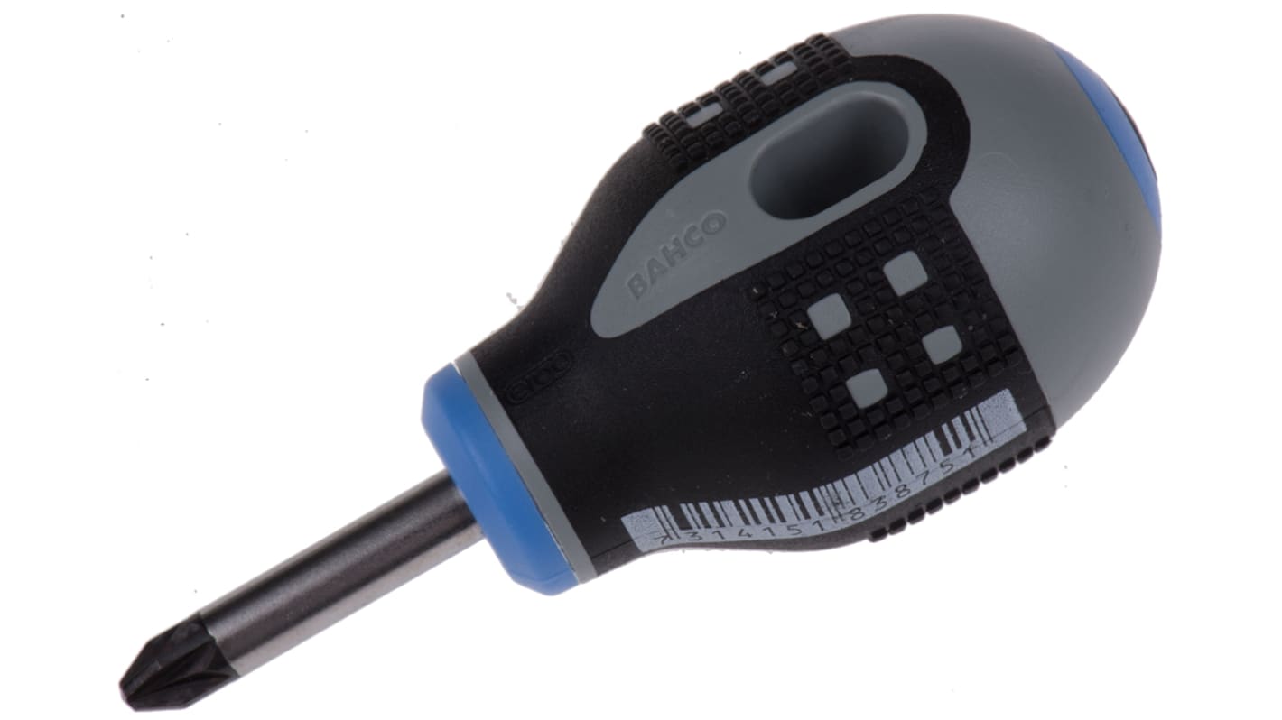 BE8802 Bahco Pozidriv Screwdriver, PZ2 Tip, 25 mm Blade, 83 mm