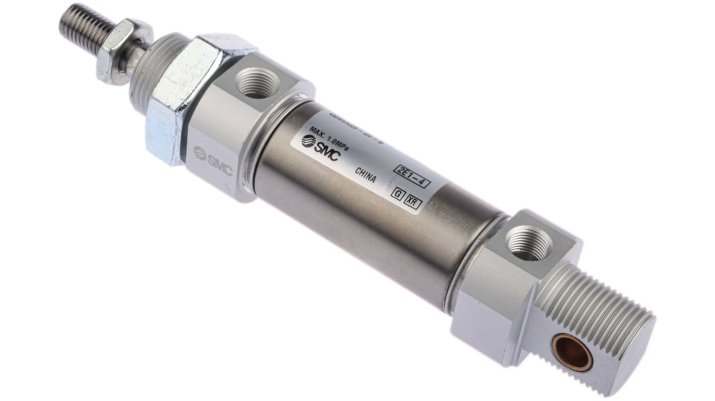 SMC Pneumatic Piston Rod Cylinder - 25mm Bore, 25mm Stroke, C85 Series, Double Acting