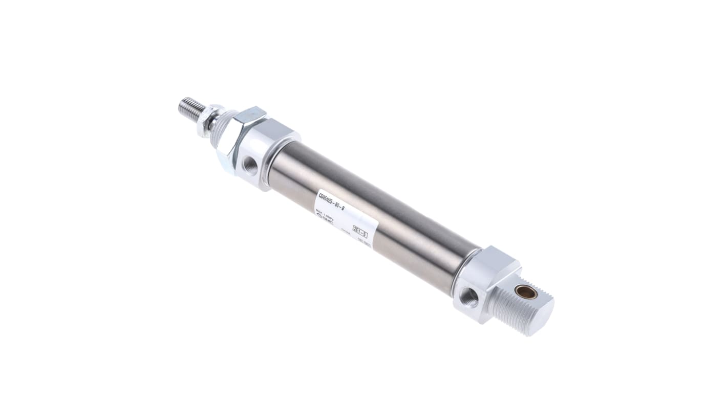 SMC Pneumatic Piston Rod Cylinder - 25mm Bore, 80mm Stroke, C85 Series, Double Acting