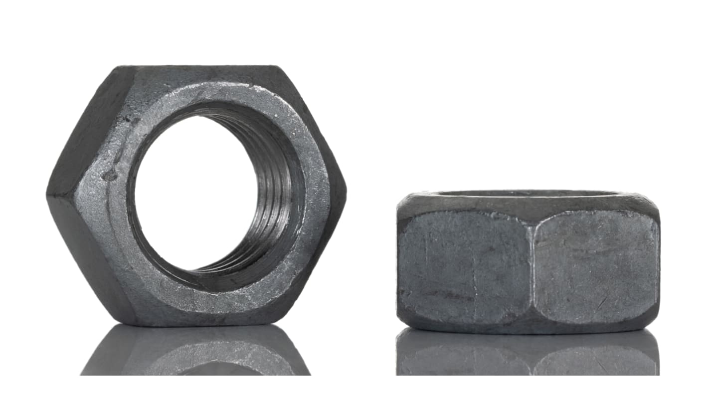 RS PRO, Galvanised Steel Hex Nut, DIN 934, M24 RS