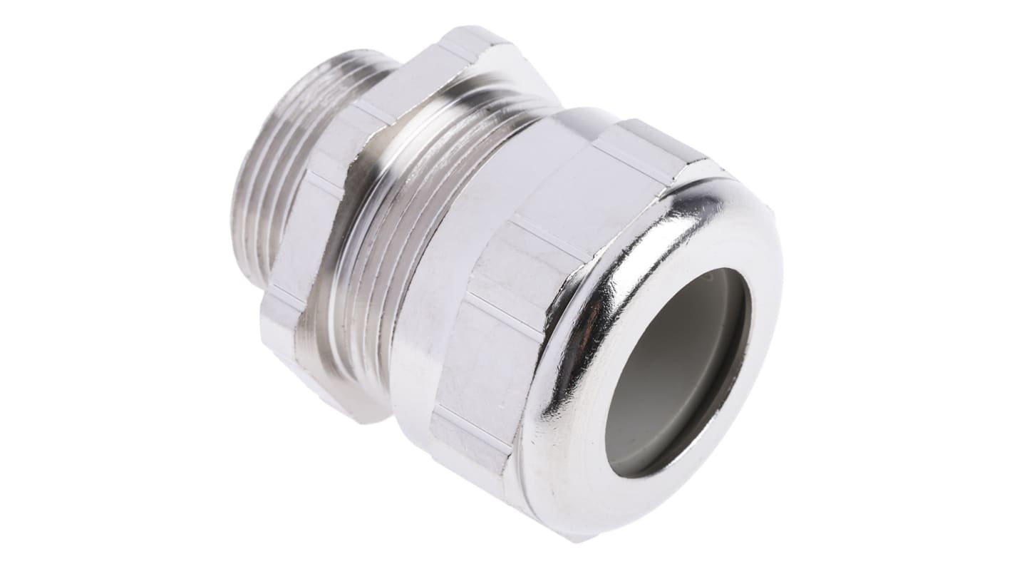 ABB Metallic Nickel Plated Brass Cable Gland, M25 Thread, 17mm Min, 20mm Max, IP68