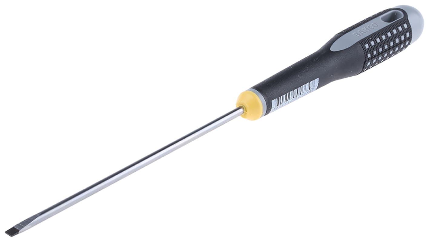 Bahco Slotted Screwdriver, 3.5 x 0.6 mm Tip, 125 mm Blade, 247 mm Overall