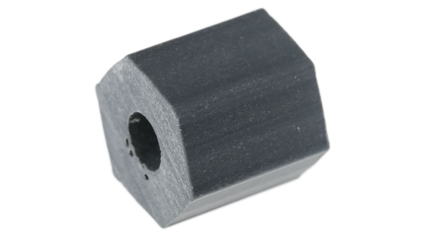 HS 8 3, 9.5mm High CPVC Hex Spacer 9.5mm Wide, with 3.6mm Bore Diameter