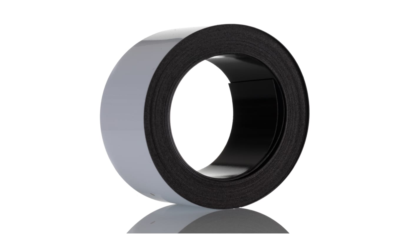 RS PRO Strontiumferrit Magnetband, glatt, Stärke 0.5mm B. 50mm, L. 10m, 28g / cm²