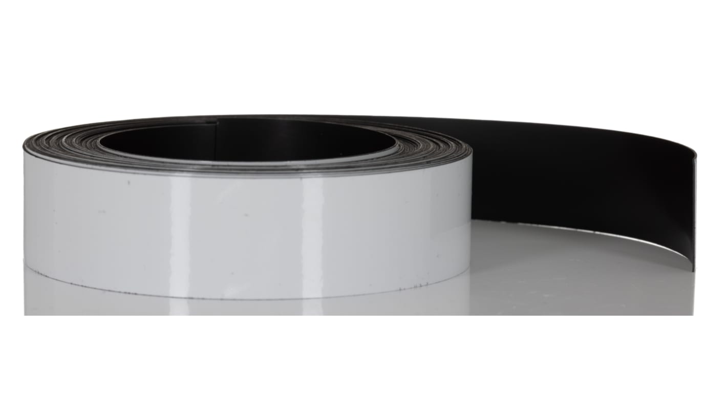RS PRO Strontiumferrit Magnetband, glatt, Stärke 0.5mm B. 30mm, L. 10m, 28g / cm²