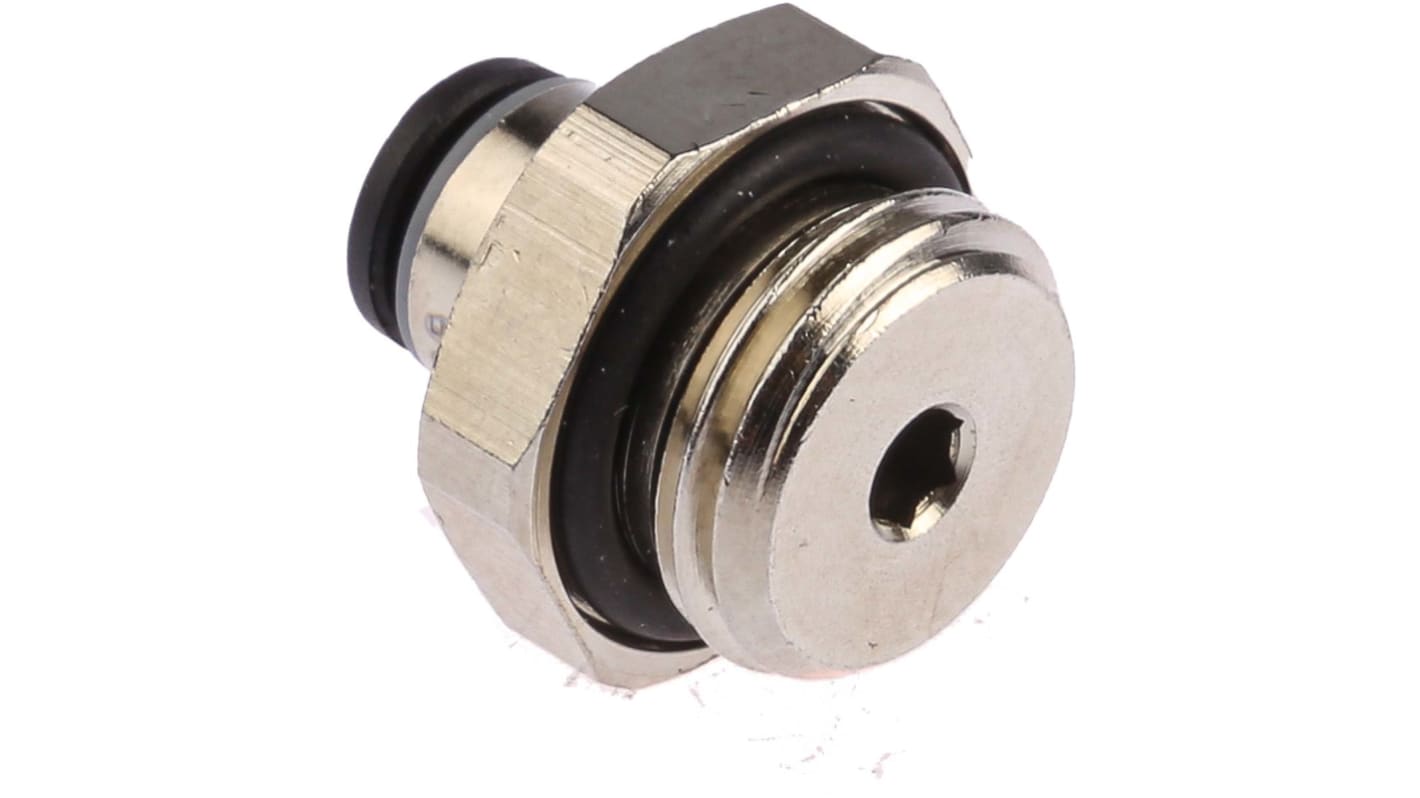 Legris LF3000 Series Straight Threaded Adaptor, G 1/4 Male to Push In 4 mm, Threaded-to-Tube Connection Style