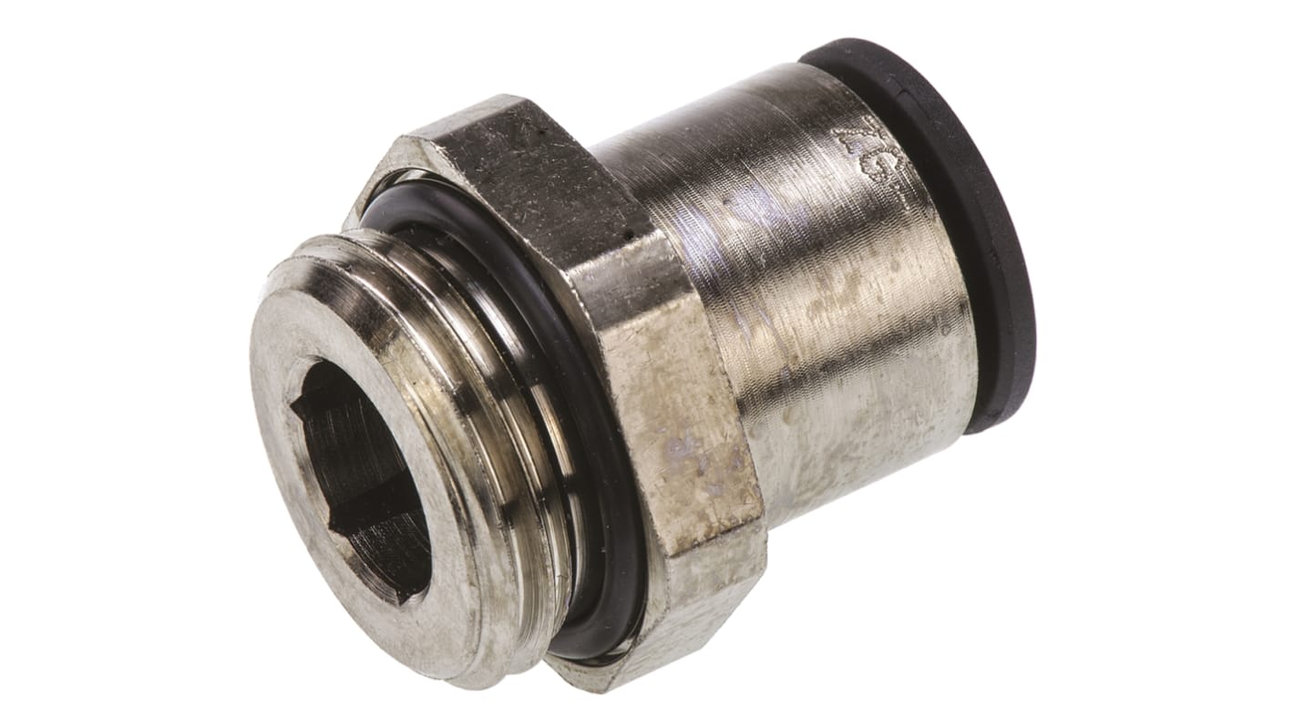 Legris LF3000 Series Straight Threaded Adaptor, G 1/2 Male to Push In 12 mm, Threaded-to-Tube Connection Style