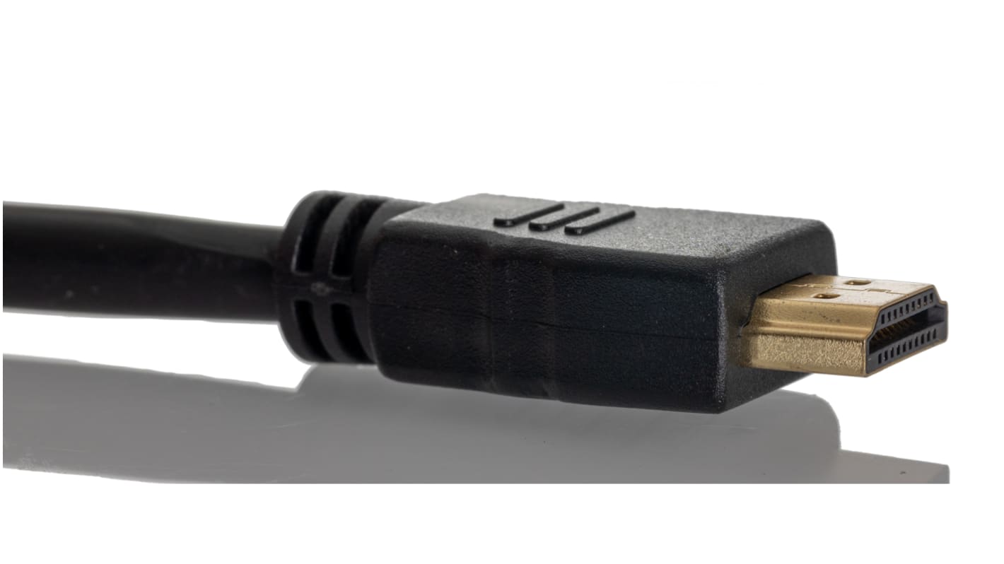 Cable HDMI Negro RS PRO, con. A: HDMI Macho, con. B: Enlace simple DVI-D Macho, long. 2m