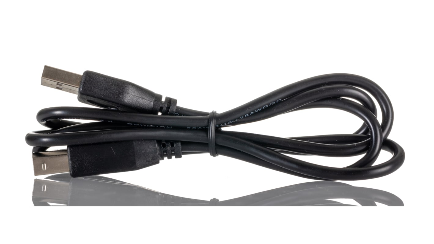 Cable USB 2.0 RS PRO, con A. USB A Macho, con B. USB B Macho, long. 1m, color Negro