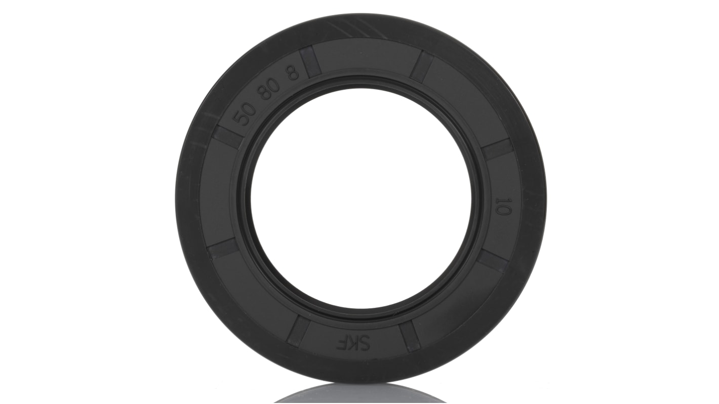 SKF Nitrile Rubber Seal, 50mm ID, 80mm OD, 8mm