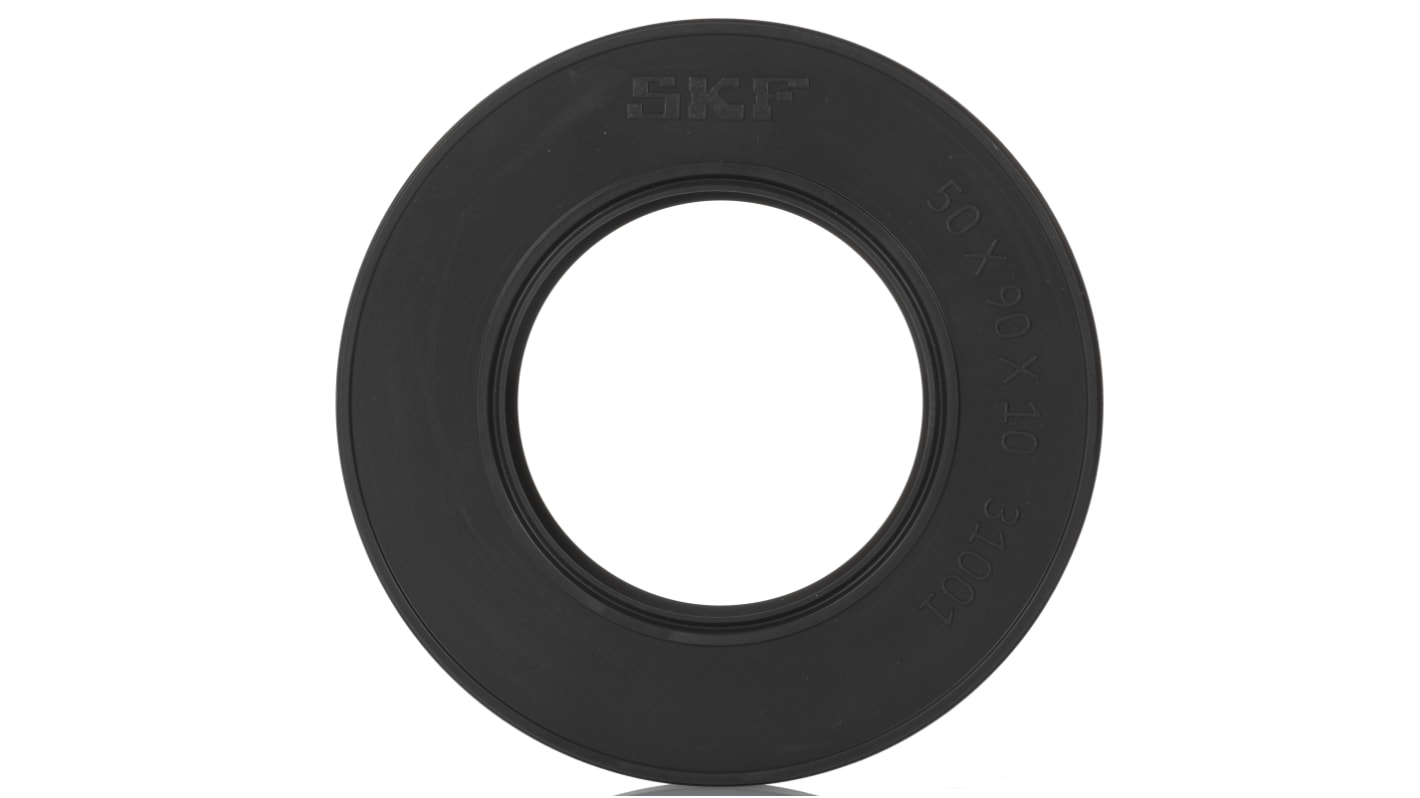 SKF Nitrile Rubber Seal, 50mm ID, 90mm OD, 10mm