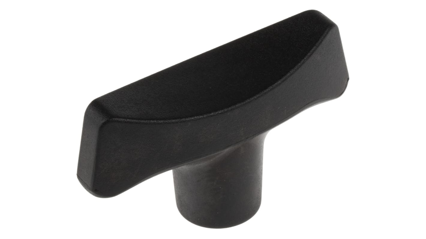 RS PRO Black 2Arm Clamping Knob, M8, Threaded Hole RS