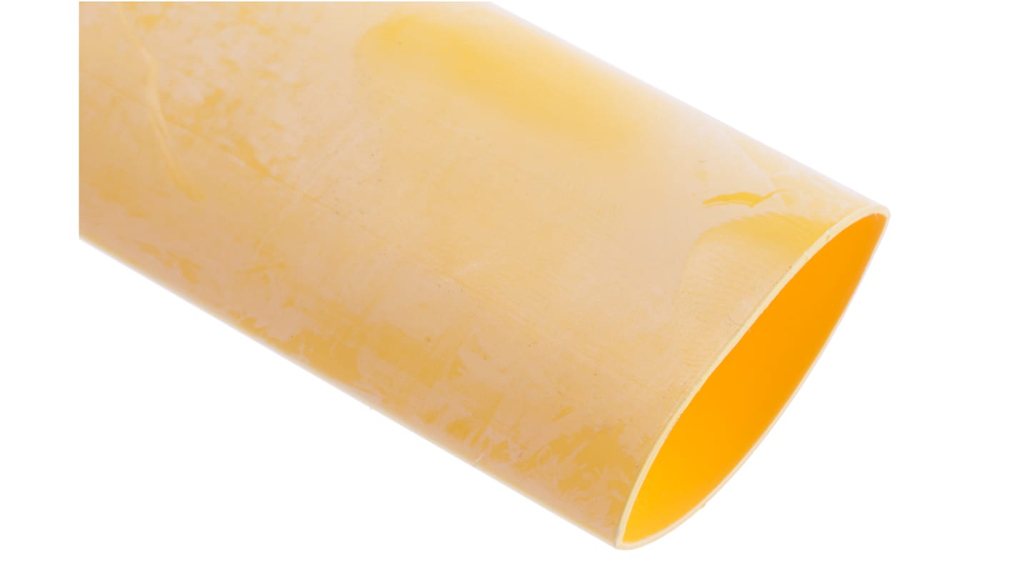 Tubo termorretráctil RS PRO de Poliolefina Amarillo, contracción 2:1, Ø 19.1mm, long. 1.2m