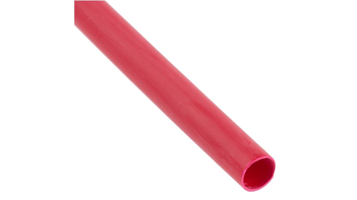 Gaine thermorétractable RS PRO, Dia. 6.4mm Rouge rétreint 2:1, 1.2m