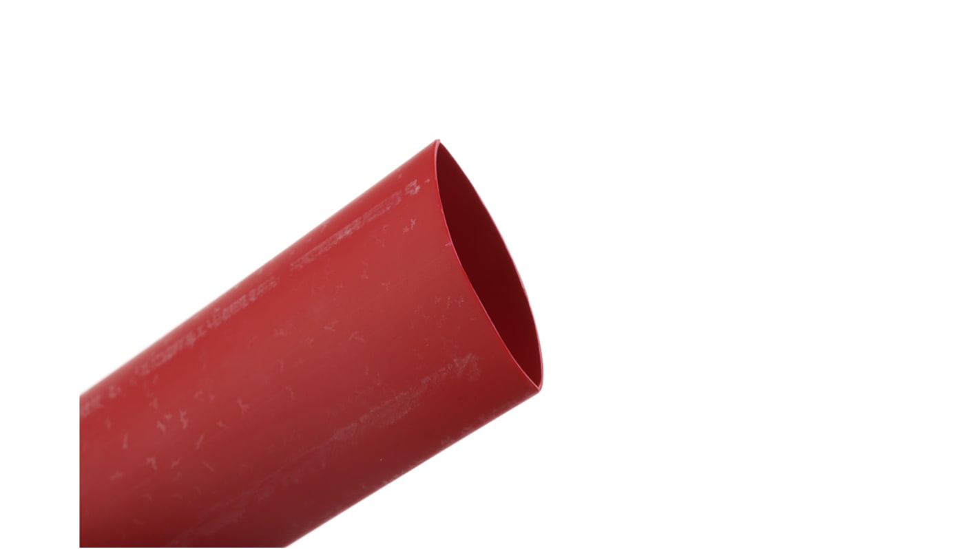 RS PRO Halogen Free Heat Shrink Tubing, Red 19.1mm Sleeve Dia. x 1.2m Length 2:1 Ratio