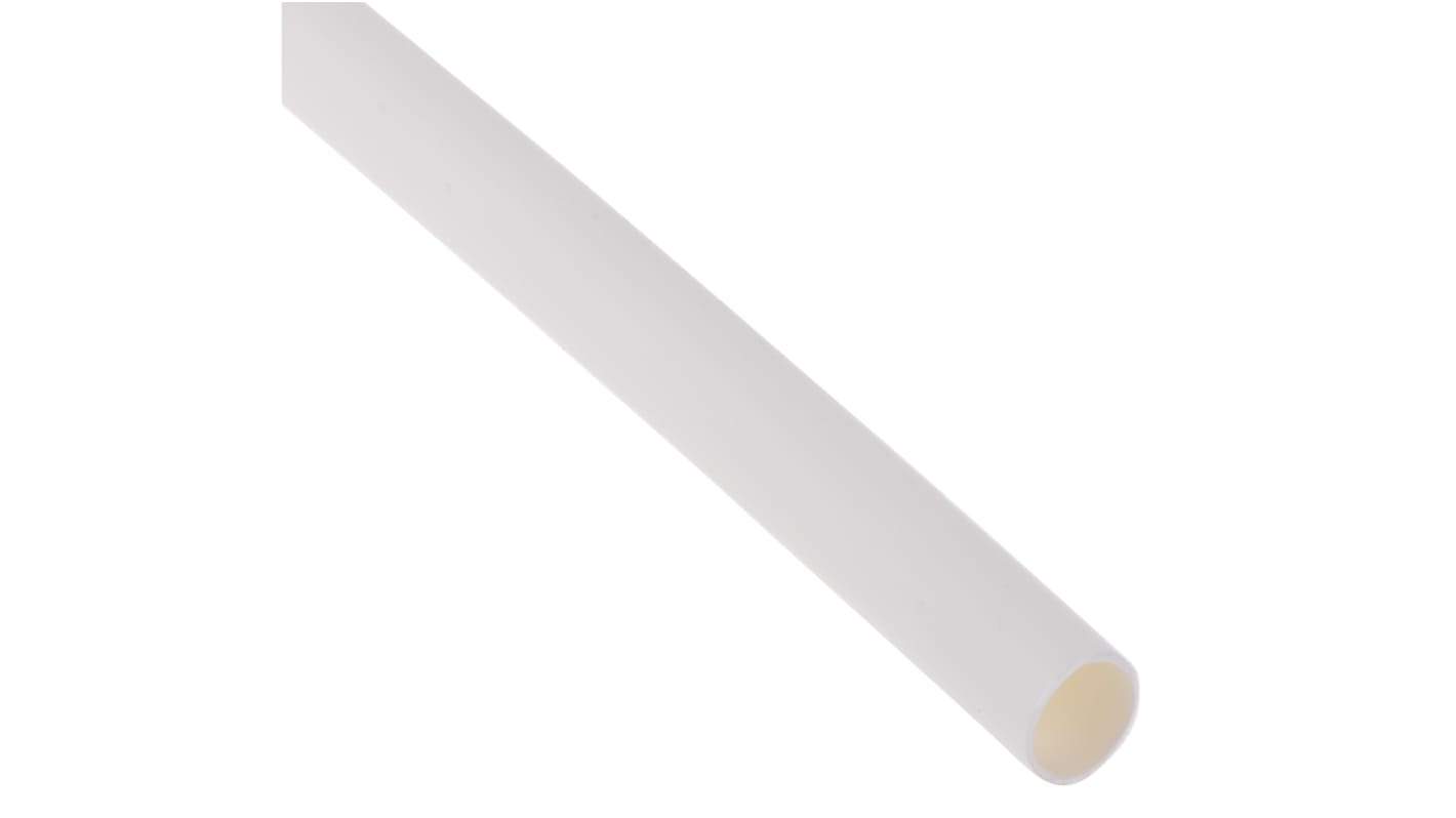 Gaine thermorétractable RS PRO, Dia. 4.8mm Blanc rétreint 2:1, 1.2m