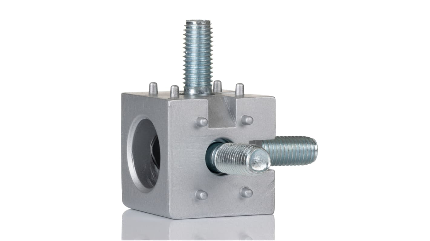 Connettore a cubo Bosch Rexroth in Alluminio pressofuso, per profili da 40 mm, scalanatura da 10mm, S12, L. 40mm