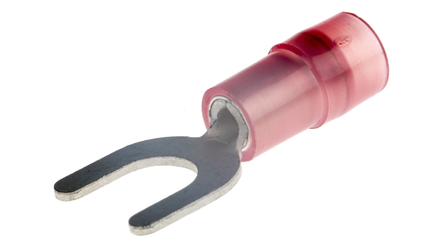 Capocorda a forcella a crimpare RS PRO, 0.5mm² - 1.5mm², Rosso