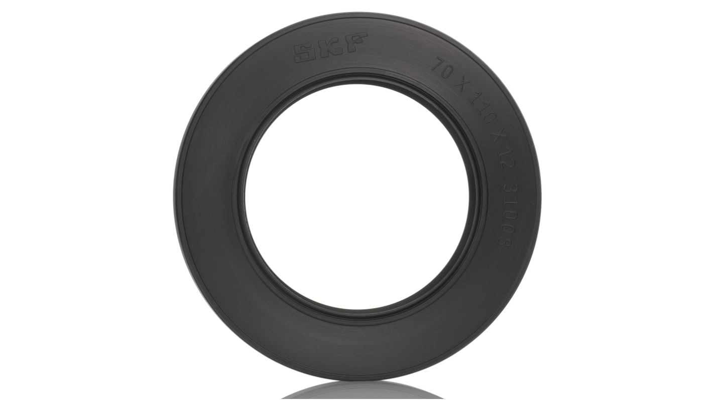 SKF Nitrile Rubber Seal, 70mm ID, 110mm OD, 12mm