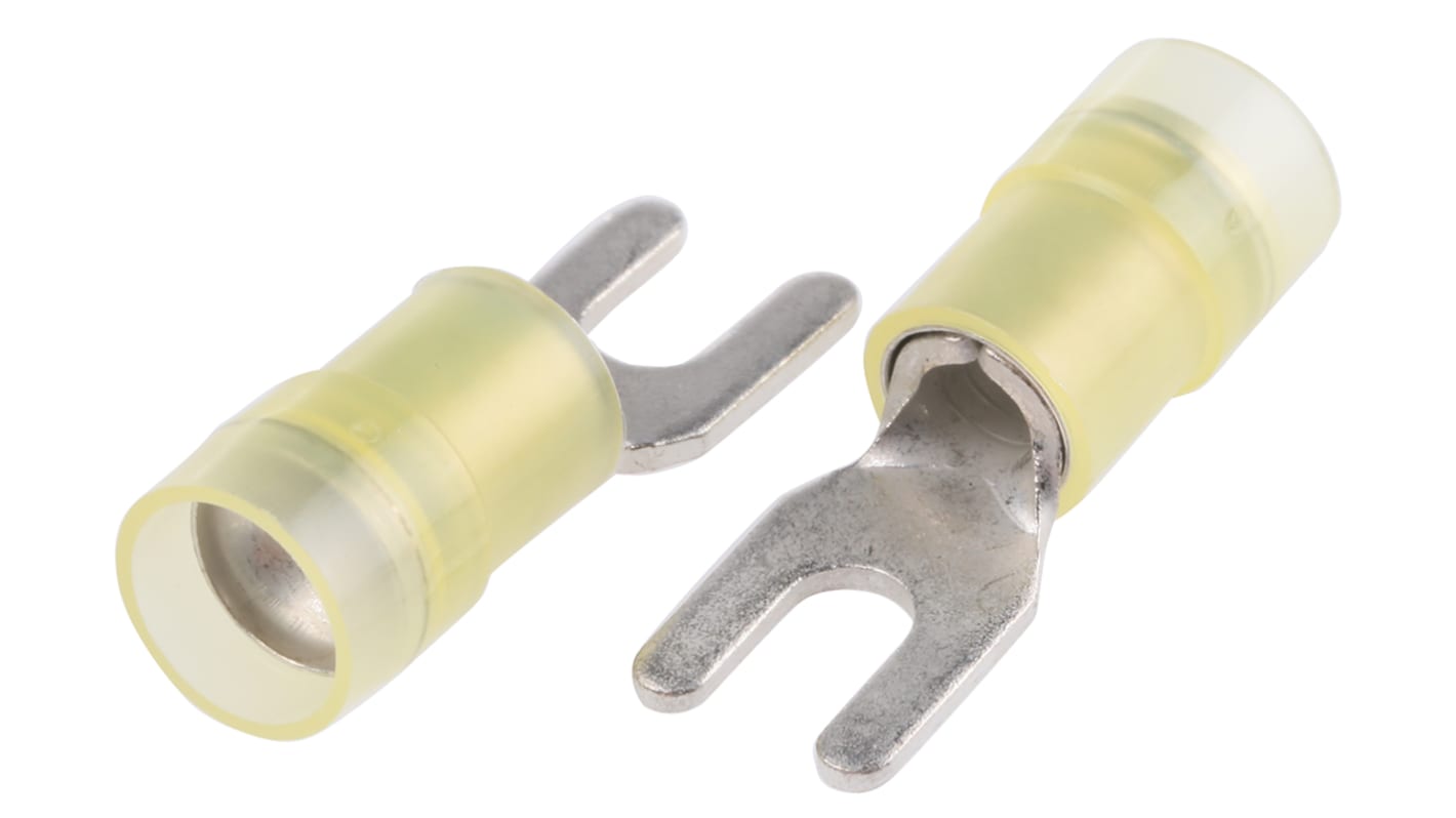 RS PRO Insulated Ring Terminal, M3.5 (#6) Stud Size, 4mm² to 6mm² Wire Size, Yellow