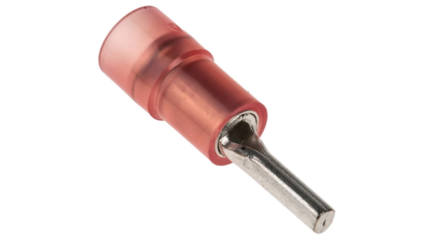 RS PRO Stiftkabelschuh, Rot Isoliert Nylon min. 0.5mm², max. 1.5mm² 22AWG 16AWG Nicht ummantelt, Ø 1.9mm