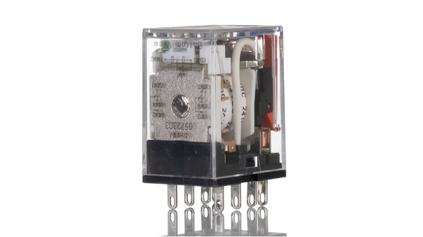 MY2IN-GS-R DC24 | Omron Plug In Latching Power Relay, 24V dc Coil, 10A ...