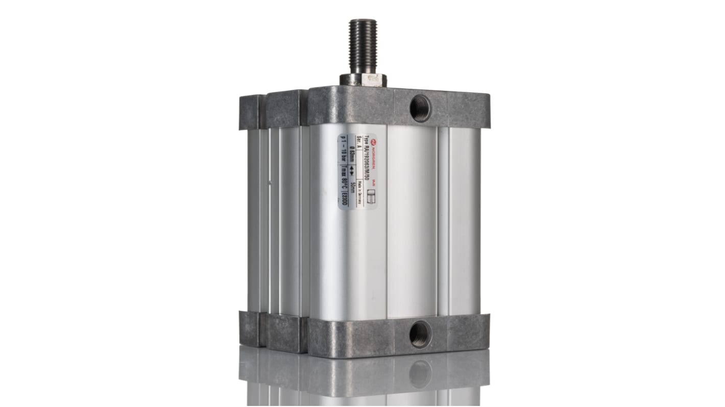 Norgren Pneumatic Compact Cylinder - RA/192063/M/50, 63mm Bore, 50mm Stroke, RA/192000/M Series, Double Acting