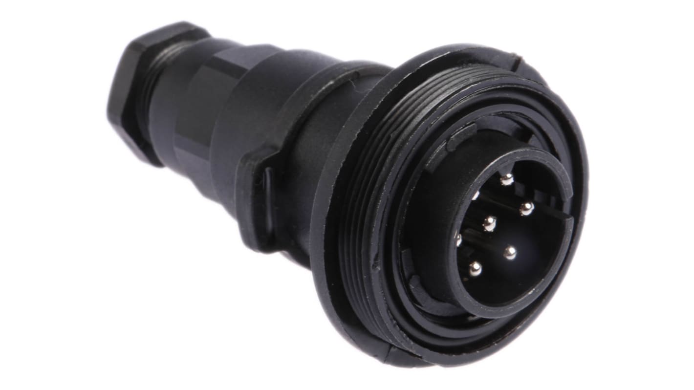 Bulgin Circular Connector, 7 Contacts, In-line, Plug, Male, IP68, Standard Buccaneer Series