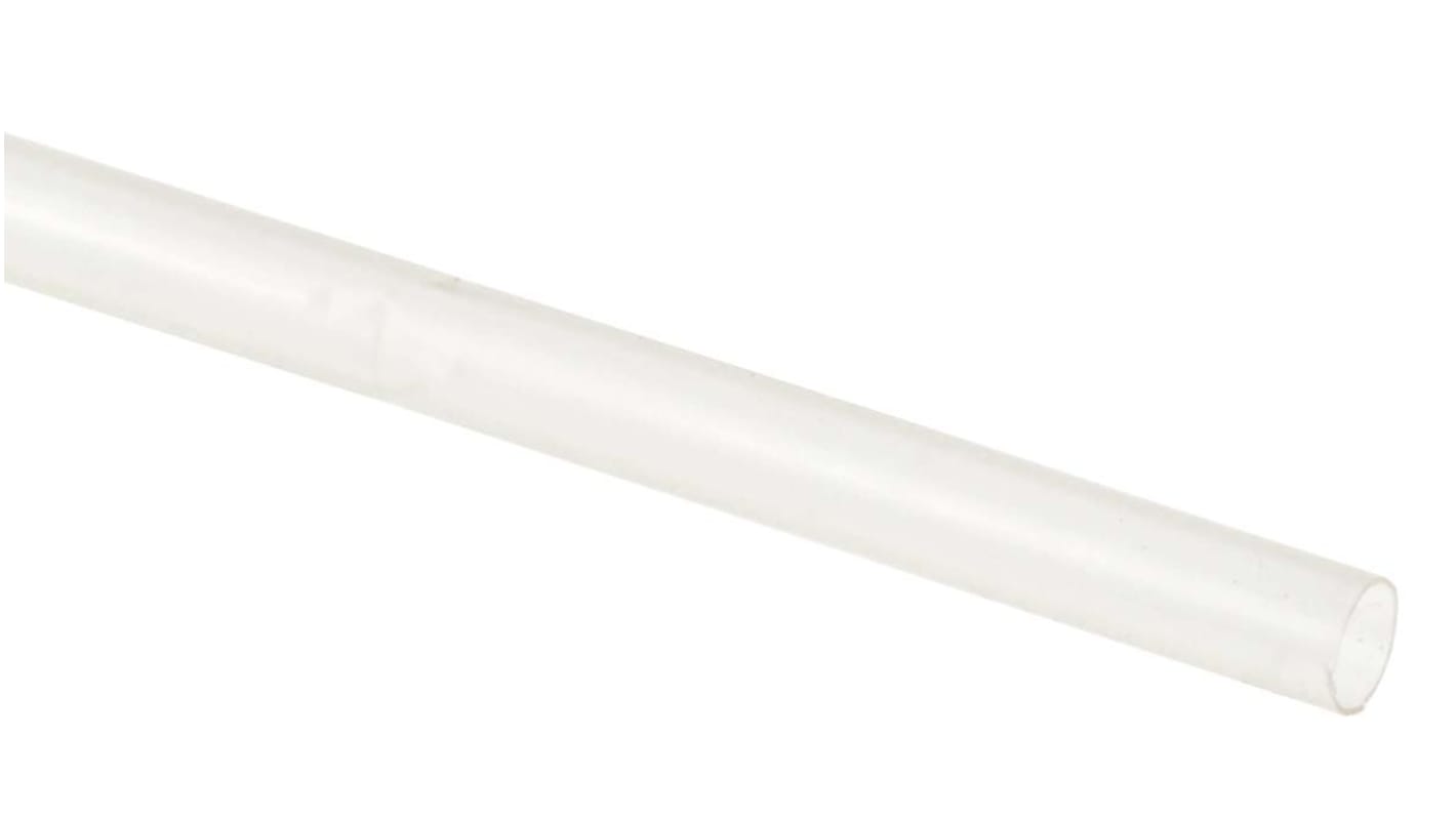 TE Connectivity Heat Shrink Tubing, Clear 2.4mm Sleeve Dia. x 1.2m Length 2:1 Ratio, KYNAR Series