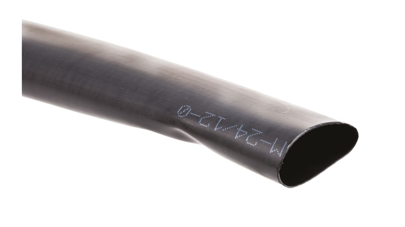 TE Connectivity Heat Shrink Tubing, Black 24mm Sleeve Dia. x 1.2m Length 2:1 Ratio, ZHTM Series