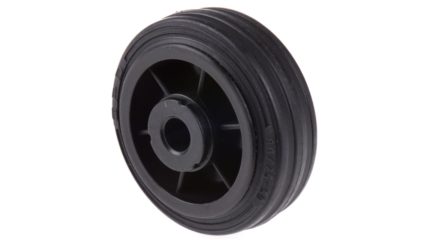 LAG Black Rubber Quiet Operation, Shock Absorbing Trolley Wheel, 50kg