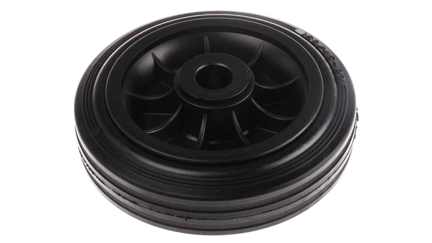 LAG Black Rubber Trolley Wheel, 135kg