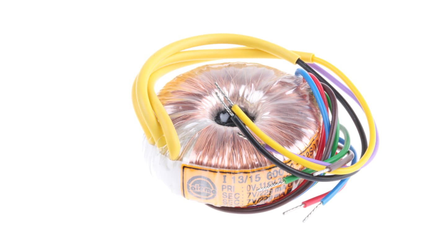 Nuvotem Talema 115 V ac, 230 V ac, 2 x 7V ac Toroidal Transformer, 3.2VA 2 Output