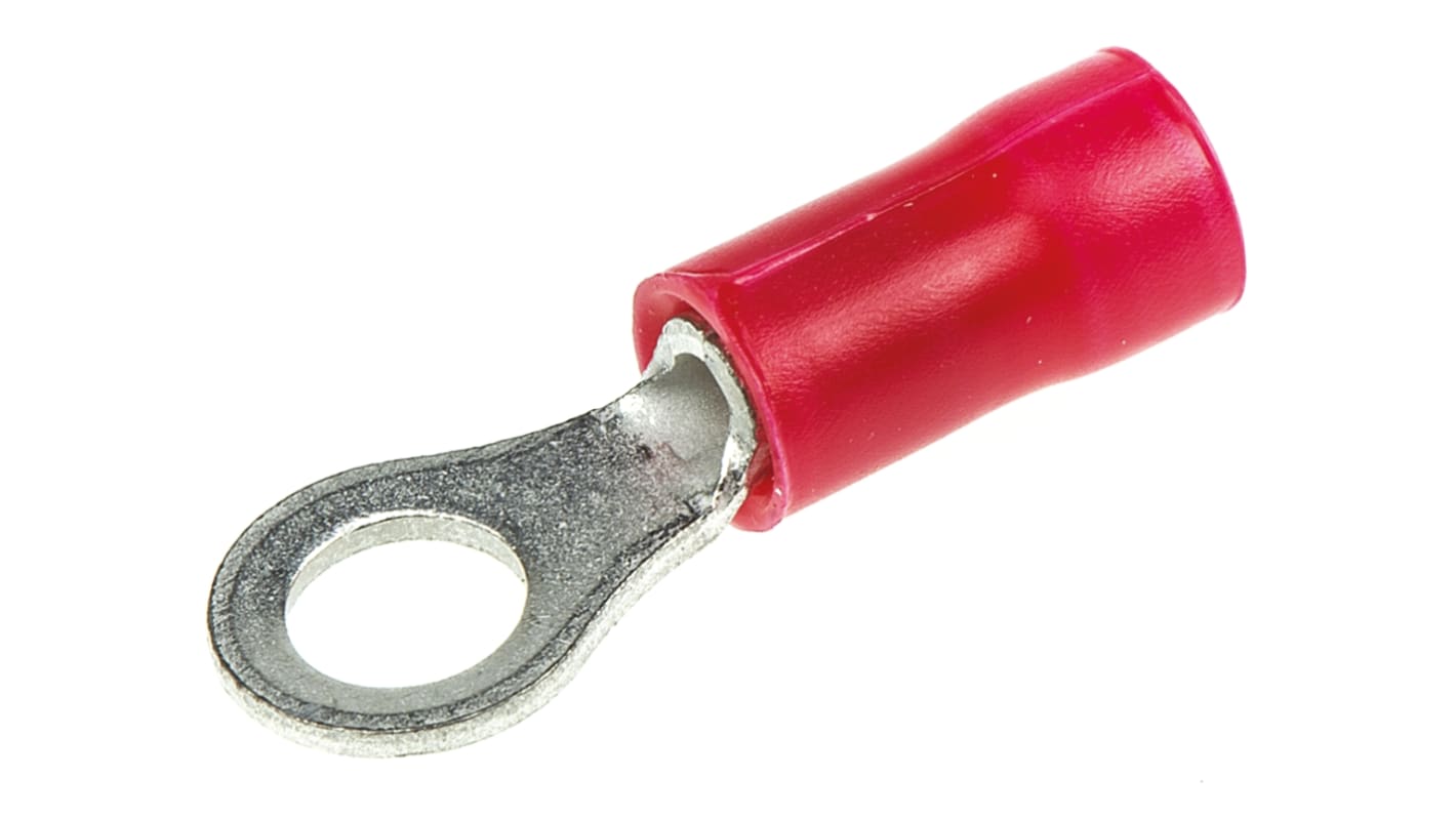 Cosses à œillet TE Connectivity, Isolé, Rouge, 1.65mm², 4mm, 7.14mm, série PLASTI-GRIP