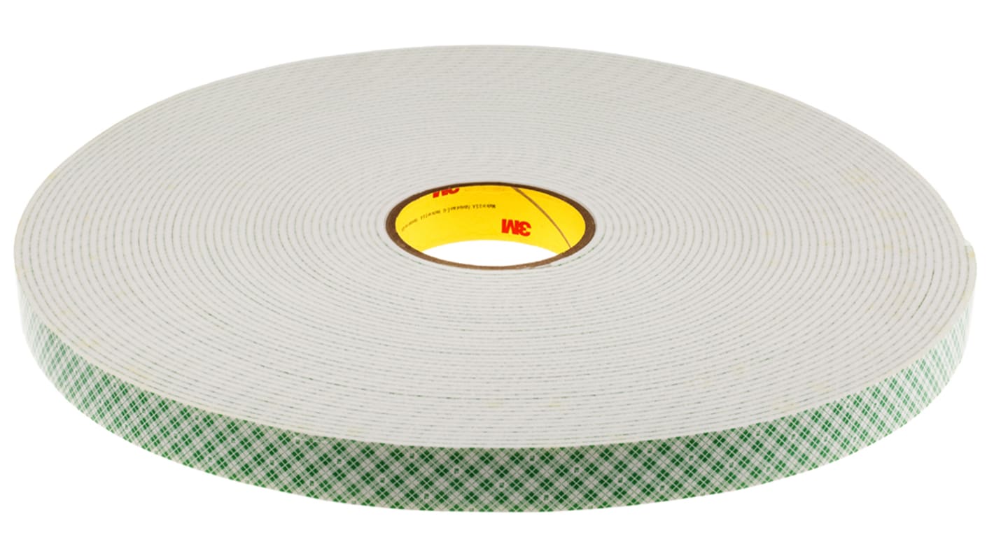 3M SCOTCH 4008, 4008 White Foam Tape, 25mm x 33m, 3.2mm Thick