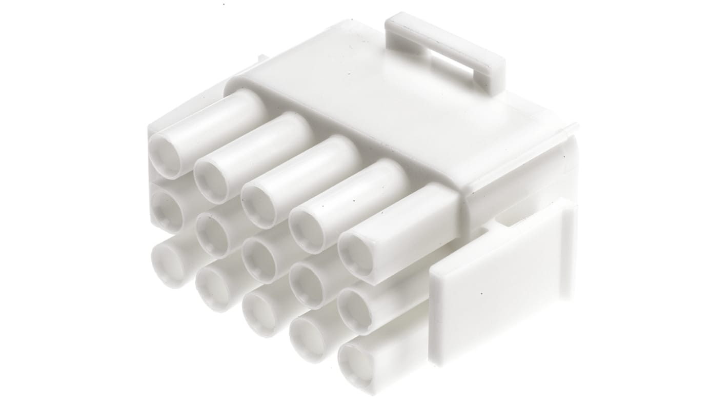 TE Connectivity, Universal MATE-N-LOK Male Connector Housing, 6.35mm Pitch, 15 Way, 3 Row