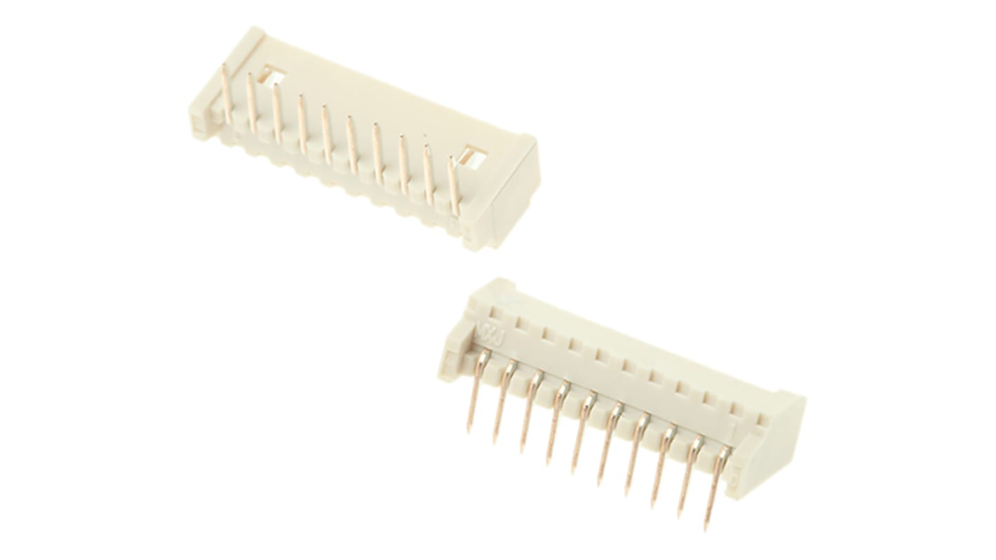 Conector macho para PCB Ángulo de 90° Molex serie PicoBlade de 10 vías, 1 fila, paso 1.25mm, para soldar, Montaje en