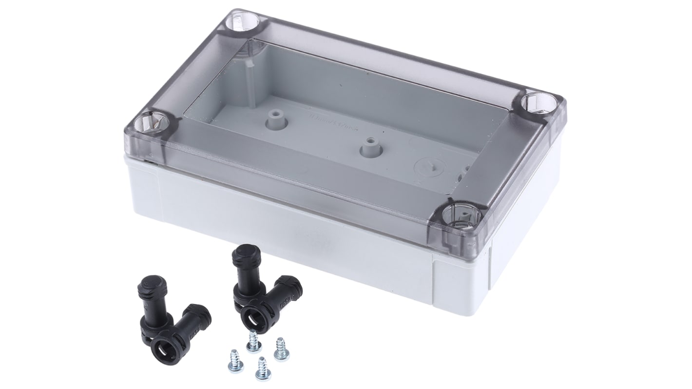 Caja Fibox de Policarbonato Gris, 130 x 80 x 35mm, IP67