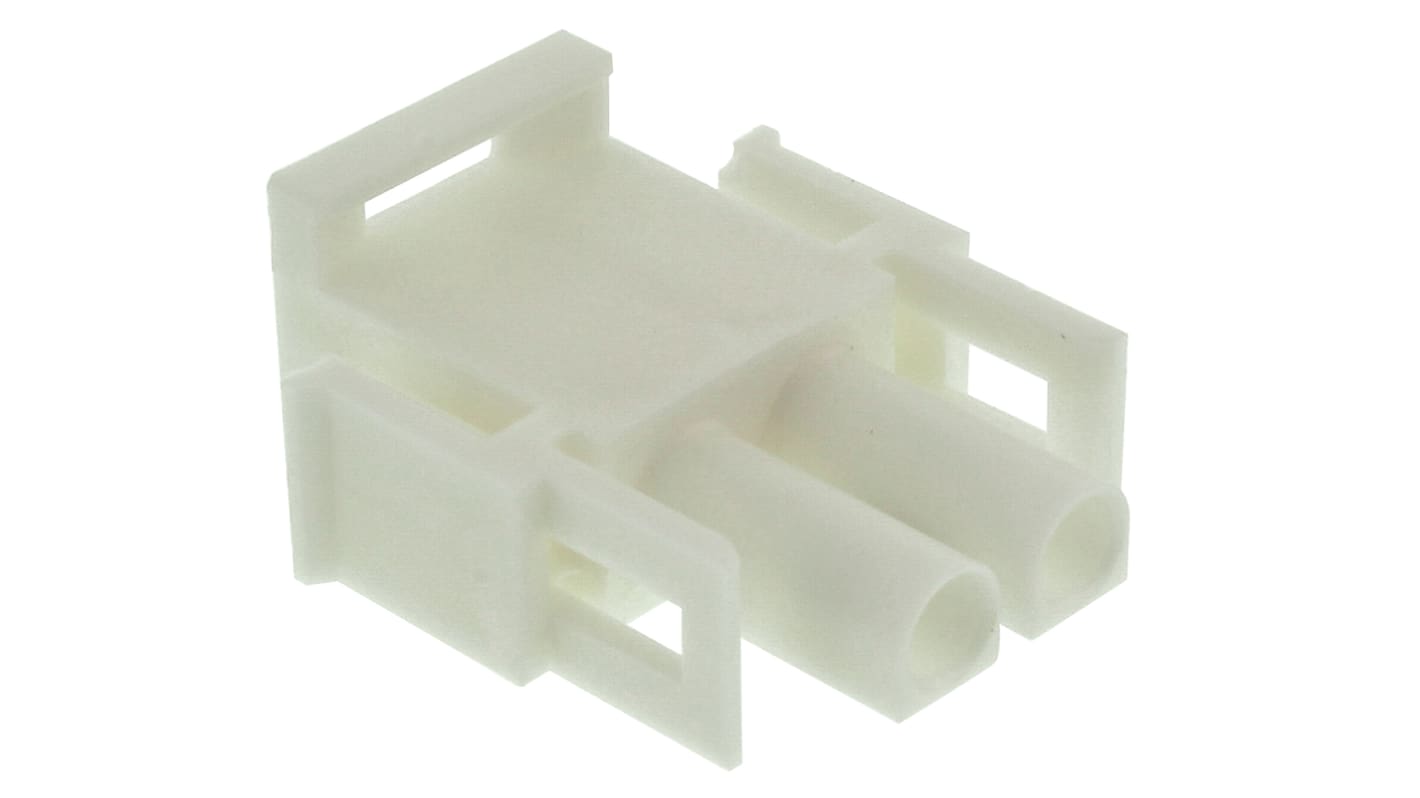 TE Connectivity, Universal MATE-N-LOK Male Connector Housing, 6.35mm Pitch, 2 Way, 1 Row