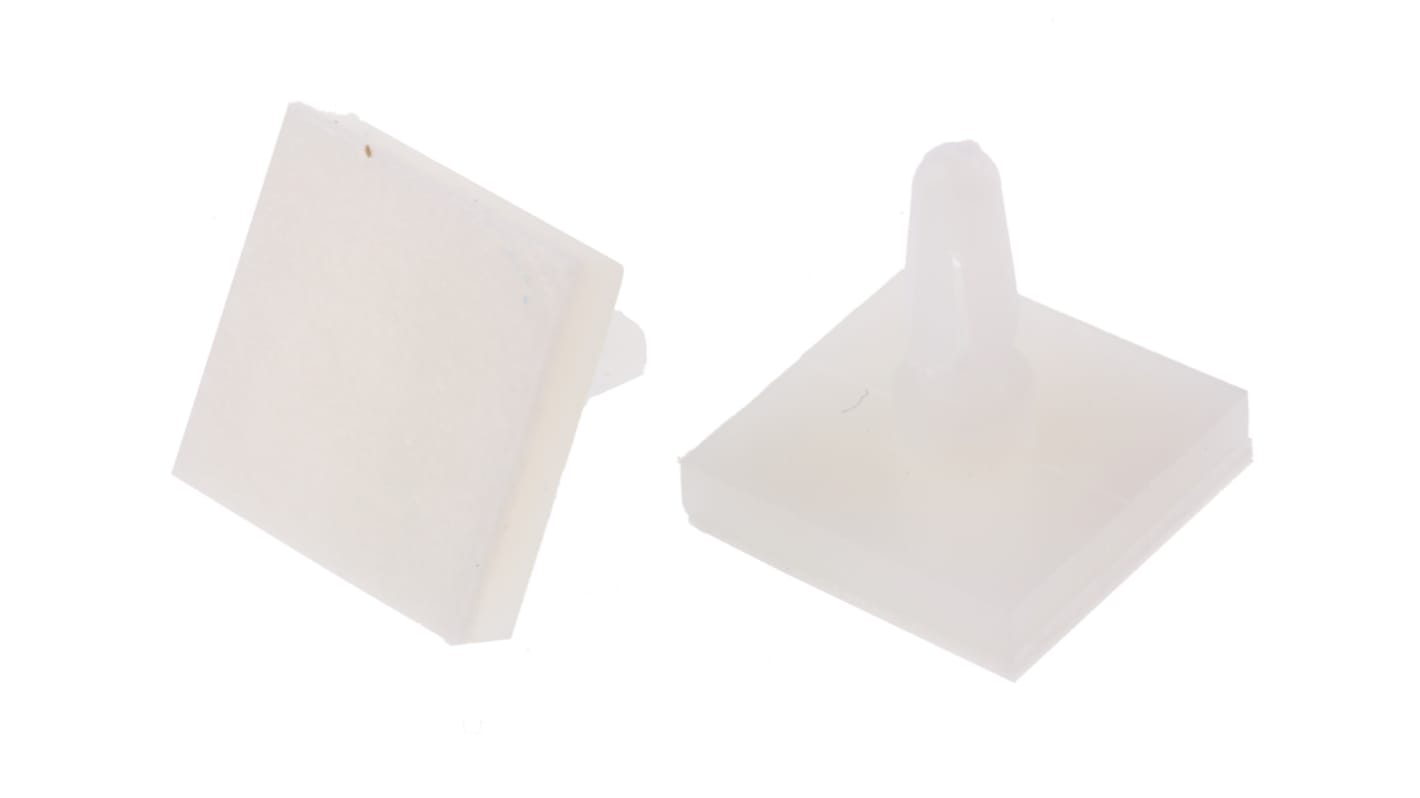 LCBSBM-03-01A-RT, 4.8mm High Nylon PCB Support for 3.18mm PCB Hole, 12.7 x 12.7mm Base