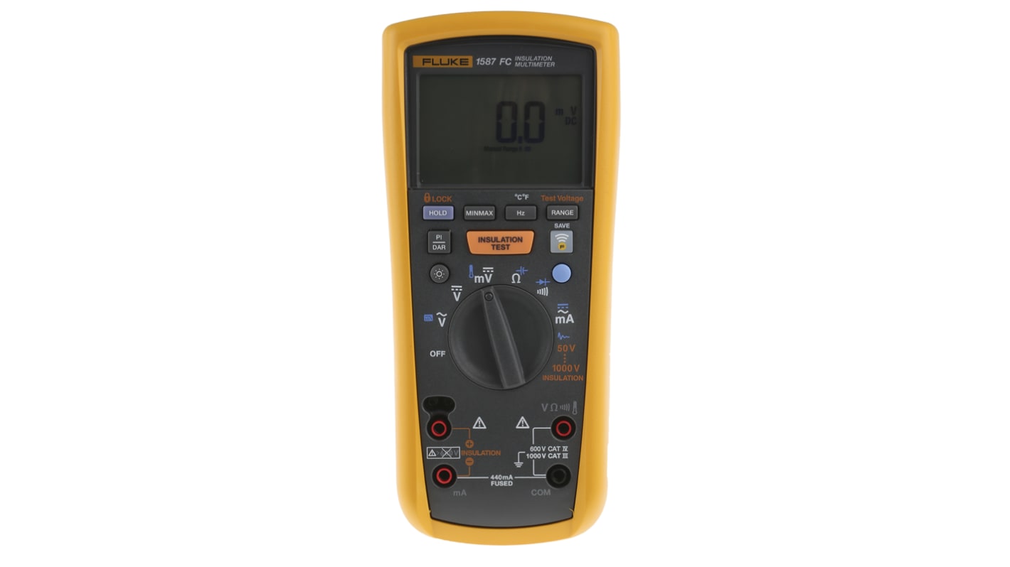 Fluke 1587 Insulation Tester, 50V Min, 1000V Max, 2GΩ Max, CAT III 1000V - RS Calibration