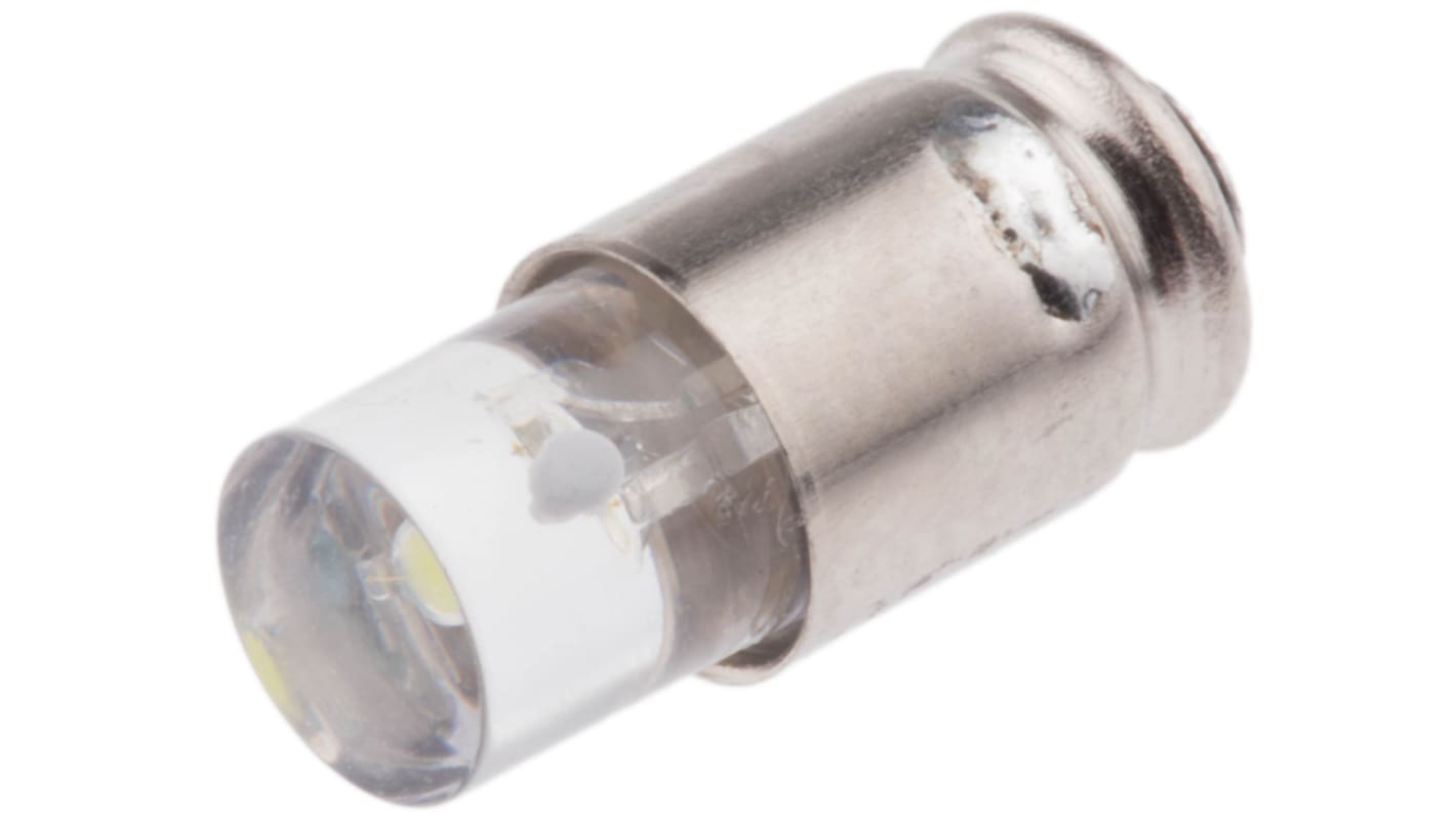 Bombilla para piloto luminoso LED Marl Blanco, 24 → 28V dc / 20mA, 14000mcd, 120°, casquillo bayoneta, Ø 4.9mm