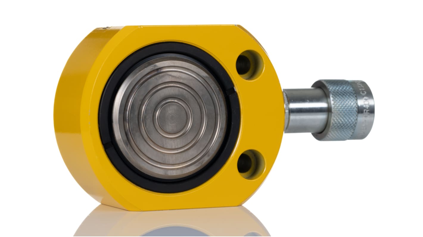 Cilindro idraulico ad altezza ridotta Enerpac, capacità 30t, corsa 13mm, altezza chiuso 58mm, 700bar max