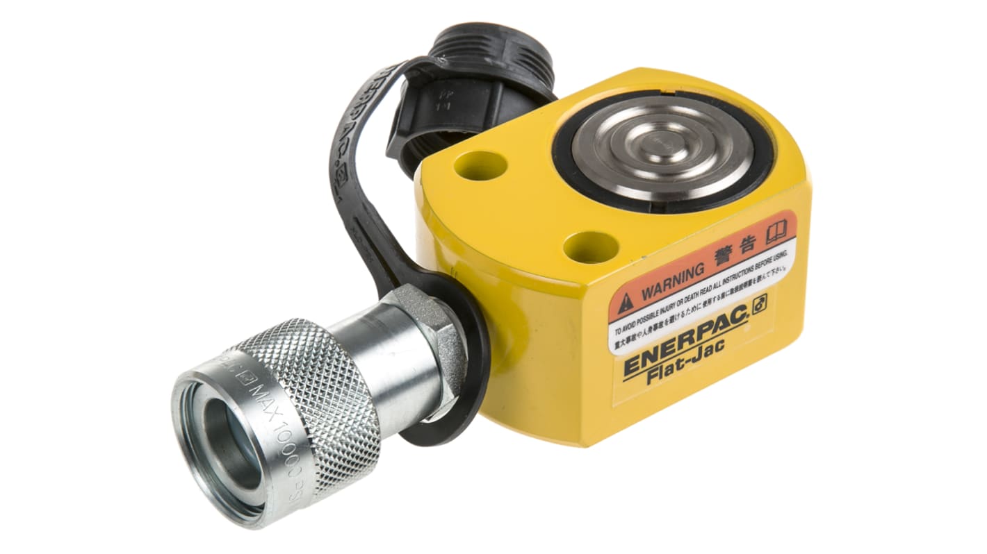 Enerpac RSM Hydraulikzylinder mit geringer Höhe, Einfachbetätigung, Hub 12mm, Hubleistung 10t, eingef.L. 43mm