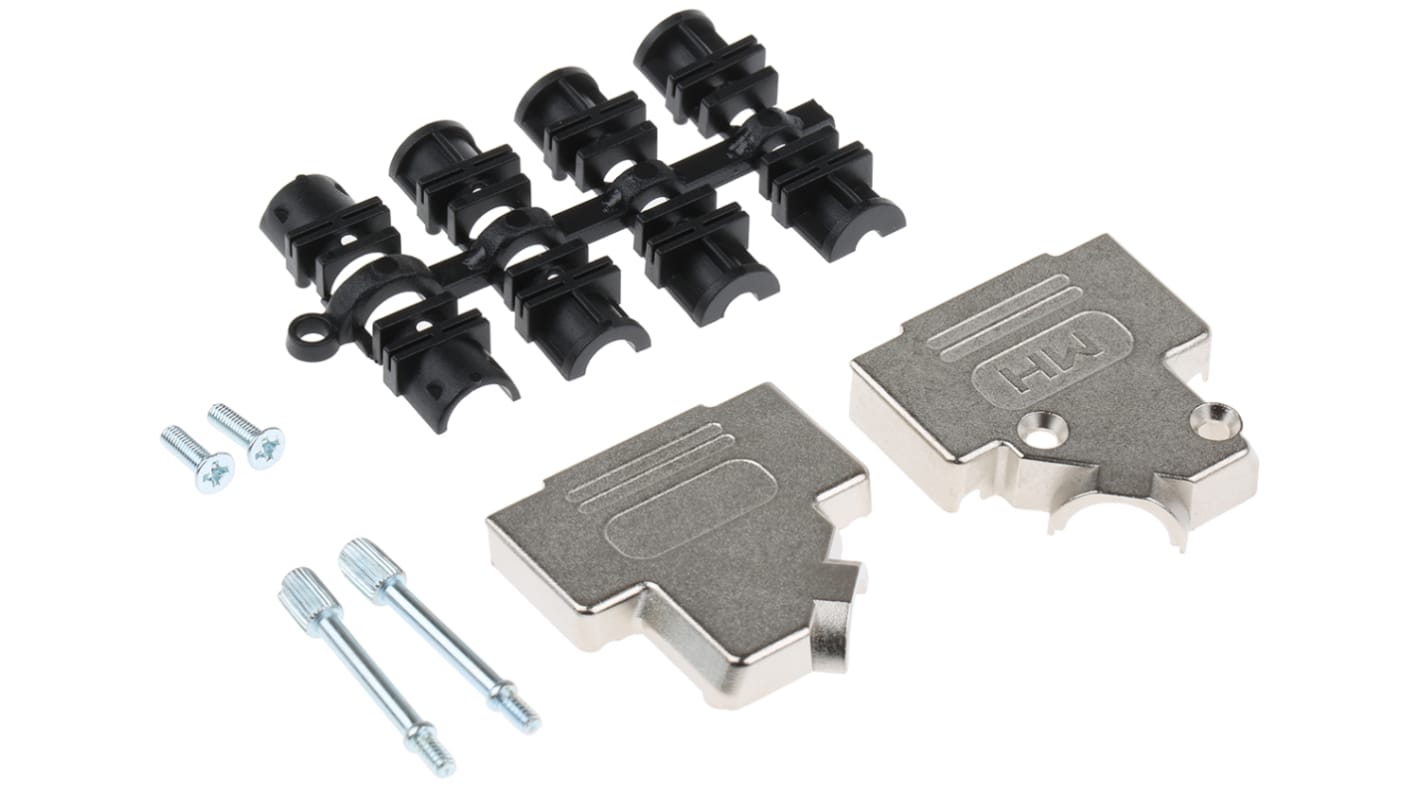 MH Connectors D-Sub バックシェエル MHD45ZK シリーズ 15 極 A, シルバー, D45ZK15-K