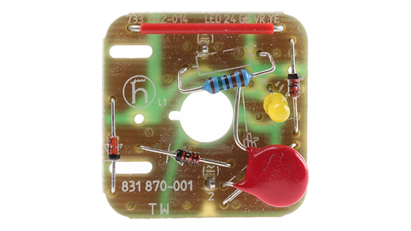 Rectificador LED (amarillo) Hirschmann, para Conector rectangular de la serie GDM